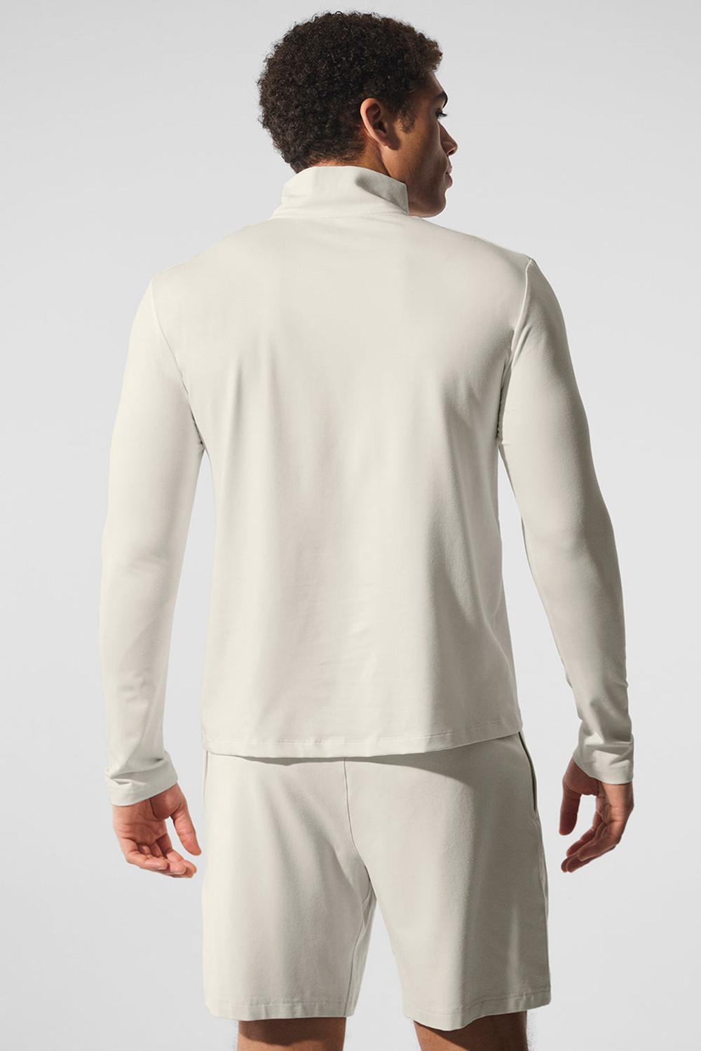 Manga Larga Alo Yoga Conquer 1/4 Zip Reform Hombre Bone | España  HAME-14063