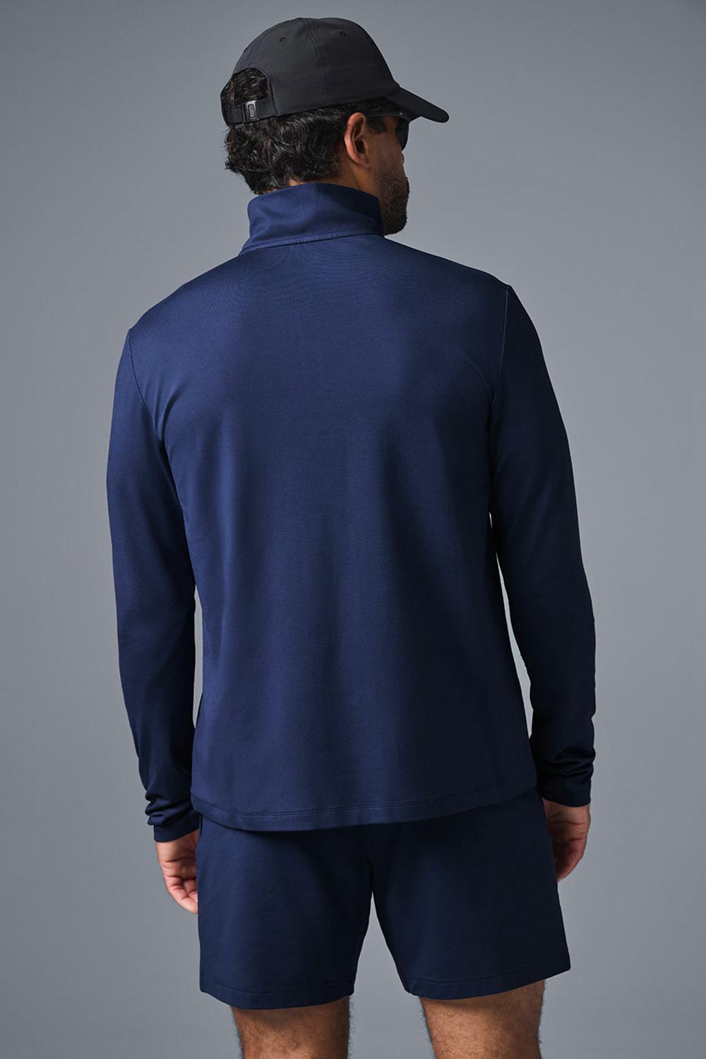 Manga Larga Alo Yoga Conquer 1/4 Zip Reform Hombre Azul Marino | España  HKXG-02937