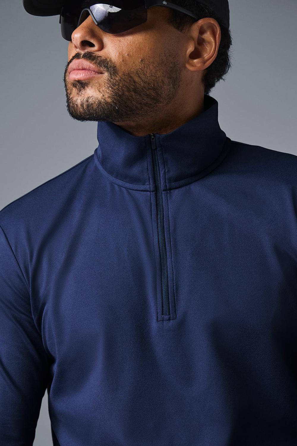 Manga Larga Alo Yoga Conquer 1/4 Zip Reform Hombre Azul Marino | España  HKXG-02937