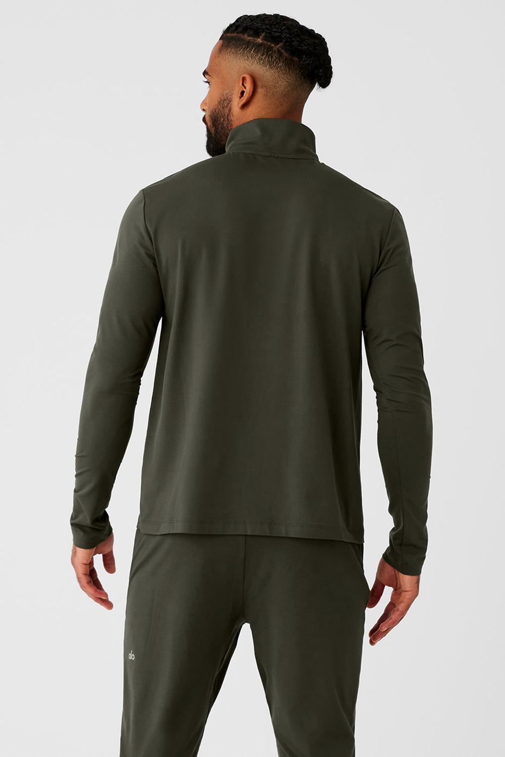 Manga Larga Alo Yoga Conquer 1/4 Zip Reform Hombre Verde | España  CRBJ-73528