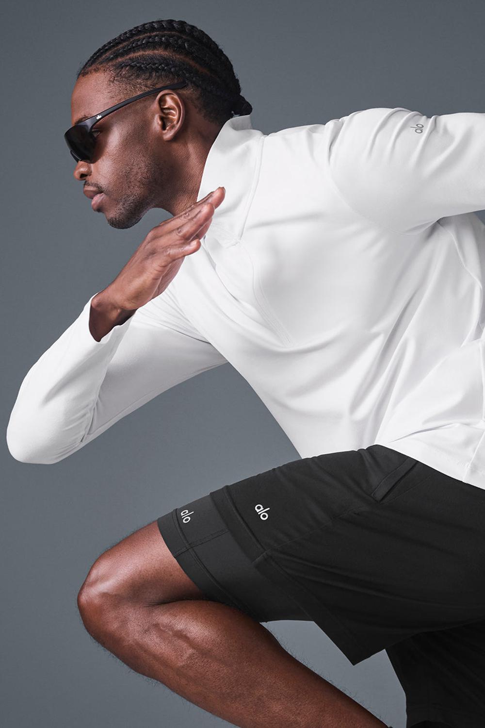 Manga Larga Alo Yoga Conquer 1/4 Zip Reform Hombre Blancas | España  HJPV-71049
