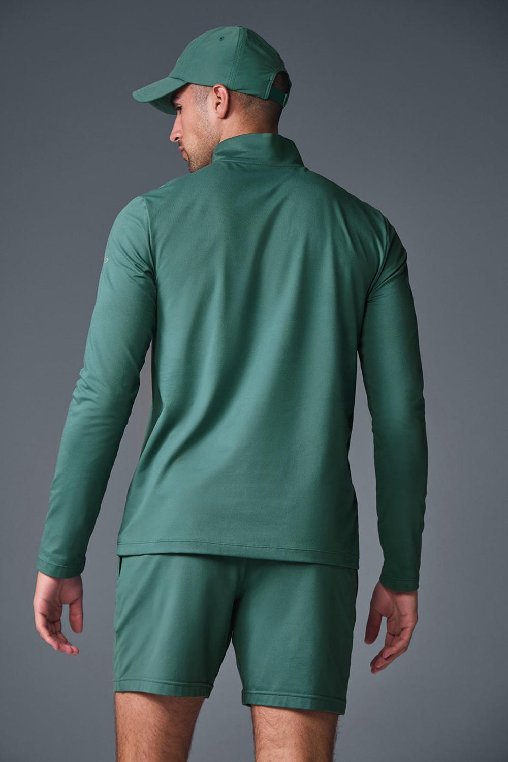 Manga Larga Alo Yoga Conquer 1/4 Zip Reform Hombre Winter Ivy | España  OLIG-76943