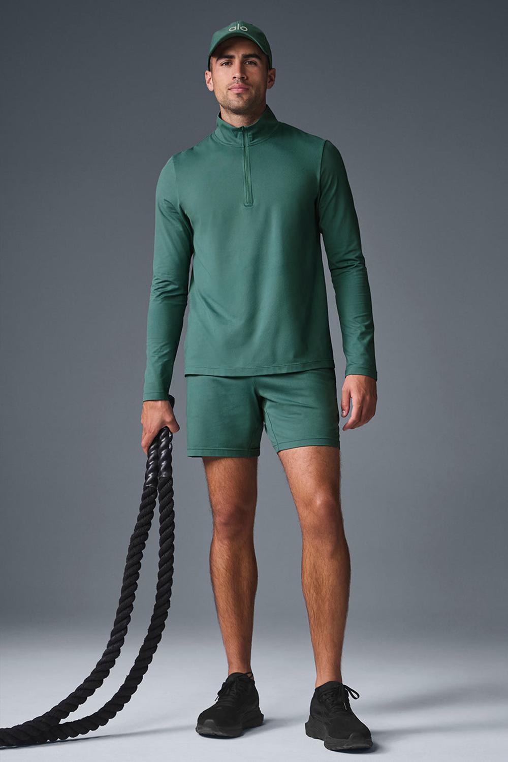 Manga Larga Alo Yoga Conquer 1/4 Zip Reform Hombre Winter Ivy | España  OLIG-76943