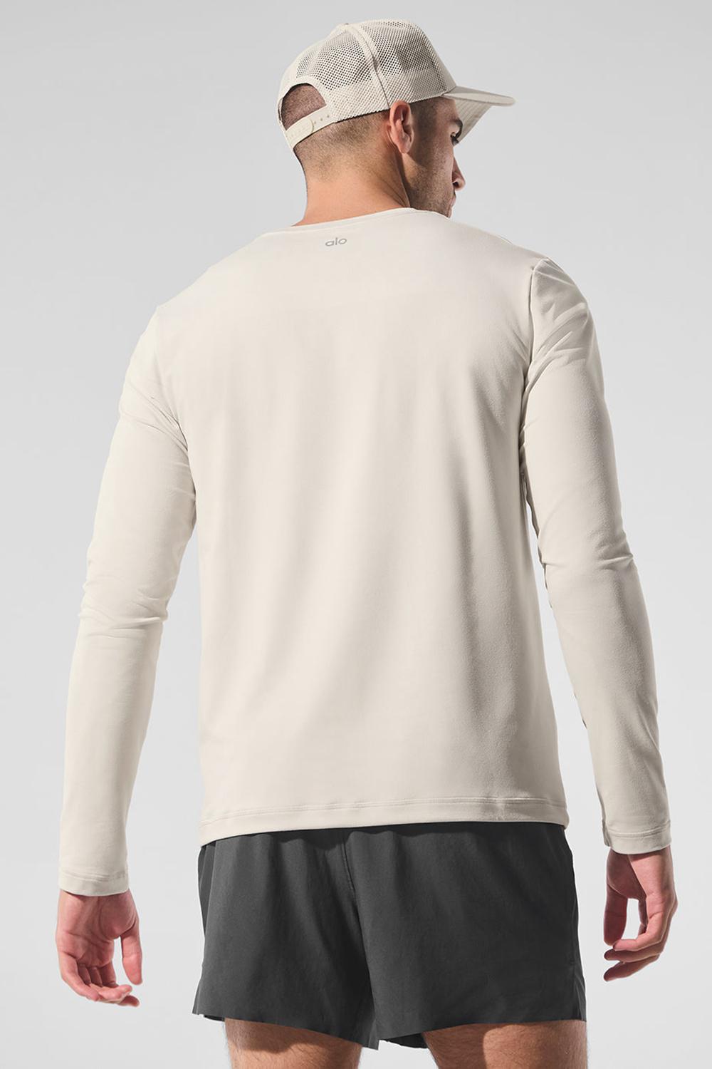 Manga Larga Alo Yoga Conquer Reform Crewneck Hombre Bone | España  RLHY-05387