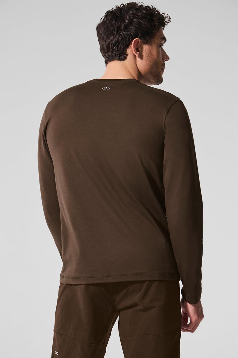 Manga Larga Alo Yoga Conquer Reform Crewneck Hombre Espresso | España  TNOB-47930