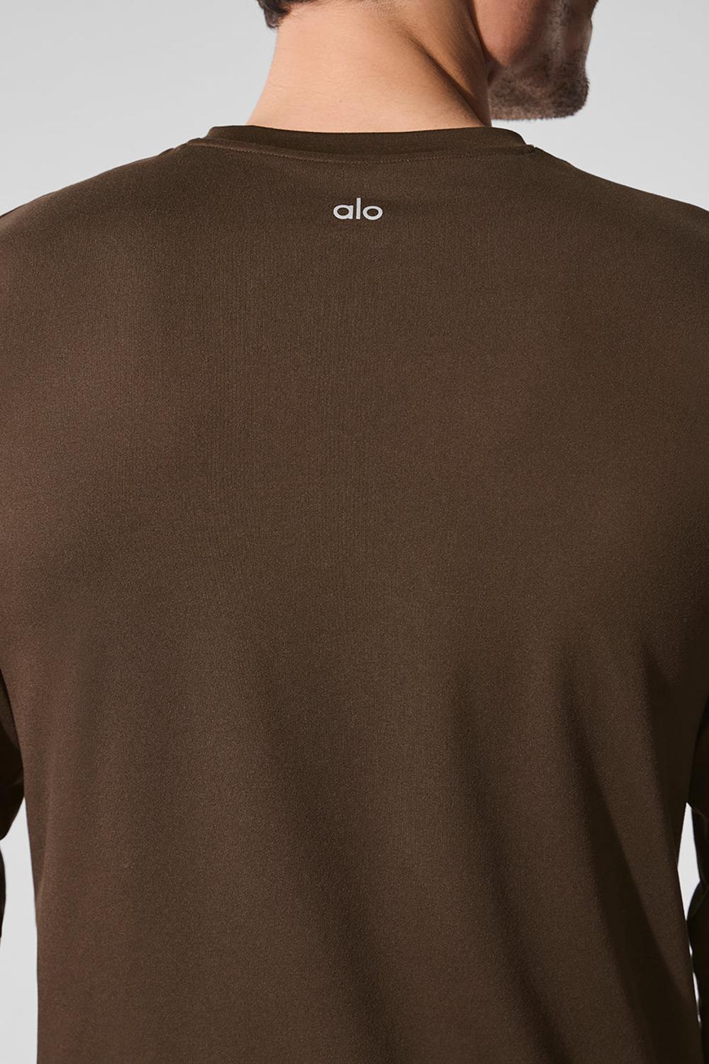 Manga Larga Alo Yoga Conquer Reform Crewneck Hombre Espresso | España  TNOB-47930