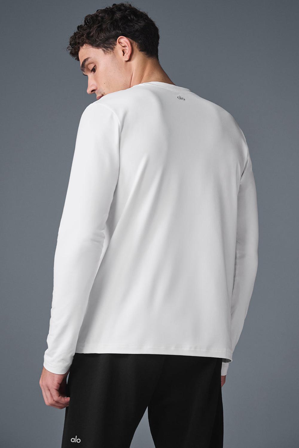 Manga Larga Alo Yoga Conquer Reform Crewneck Hombre Blancas | España  VBSK-04759