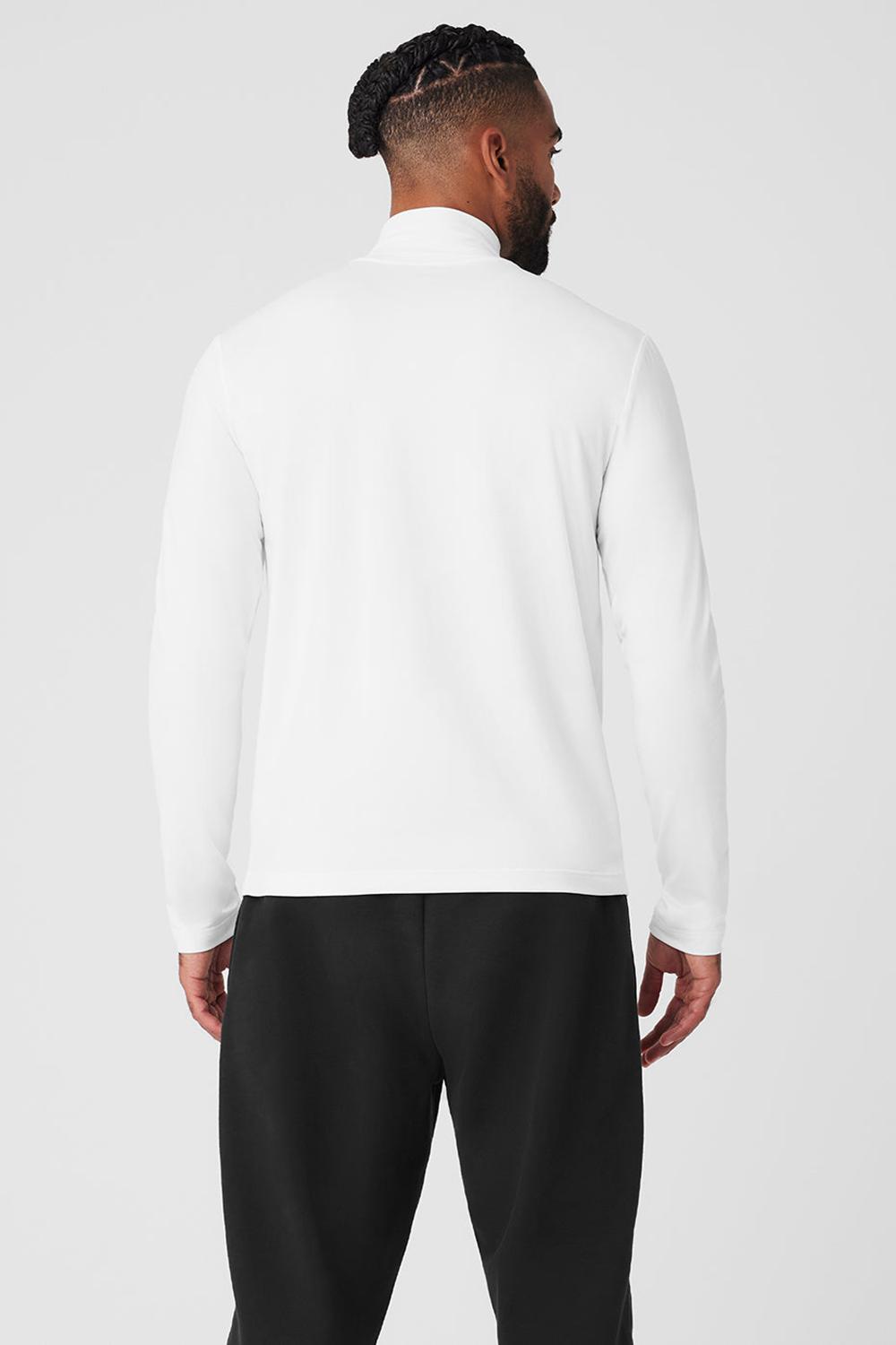 Manga Larga Alo Yoga Conquer Reform Mock Neck Hombre Blancas | España  CQLX-86530
