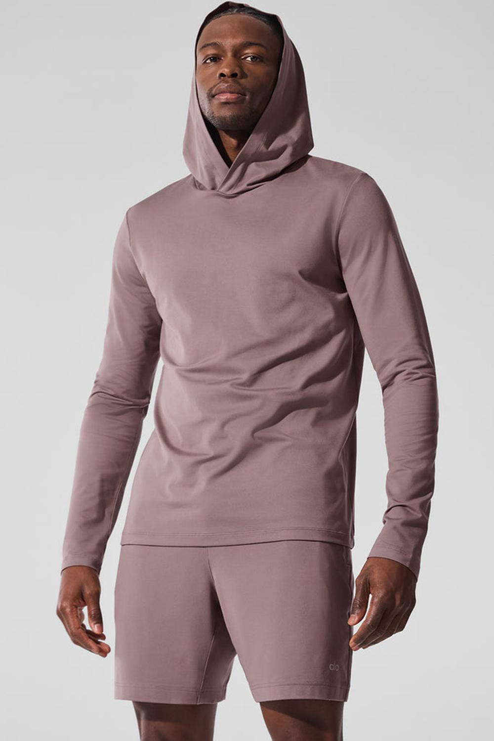 Manga Larga Alo Yoga Conquer Reform With Hood Hombre Mushroom | España  CLHK-57901
