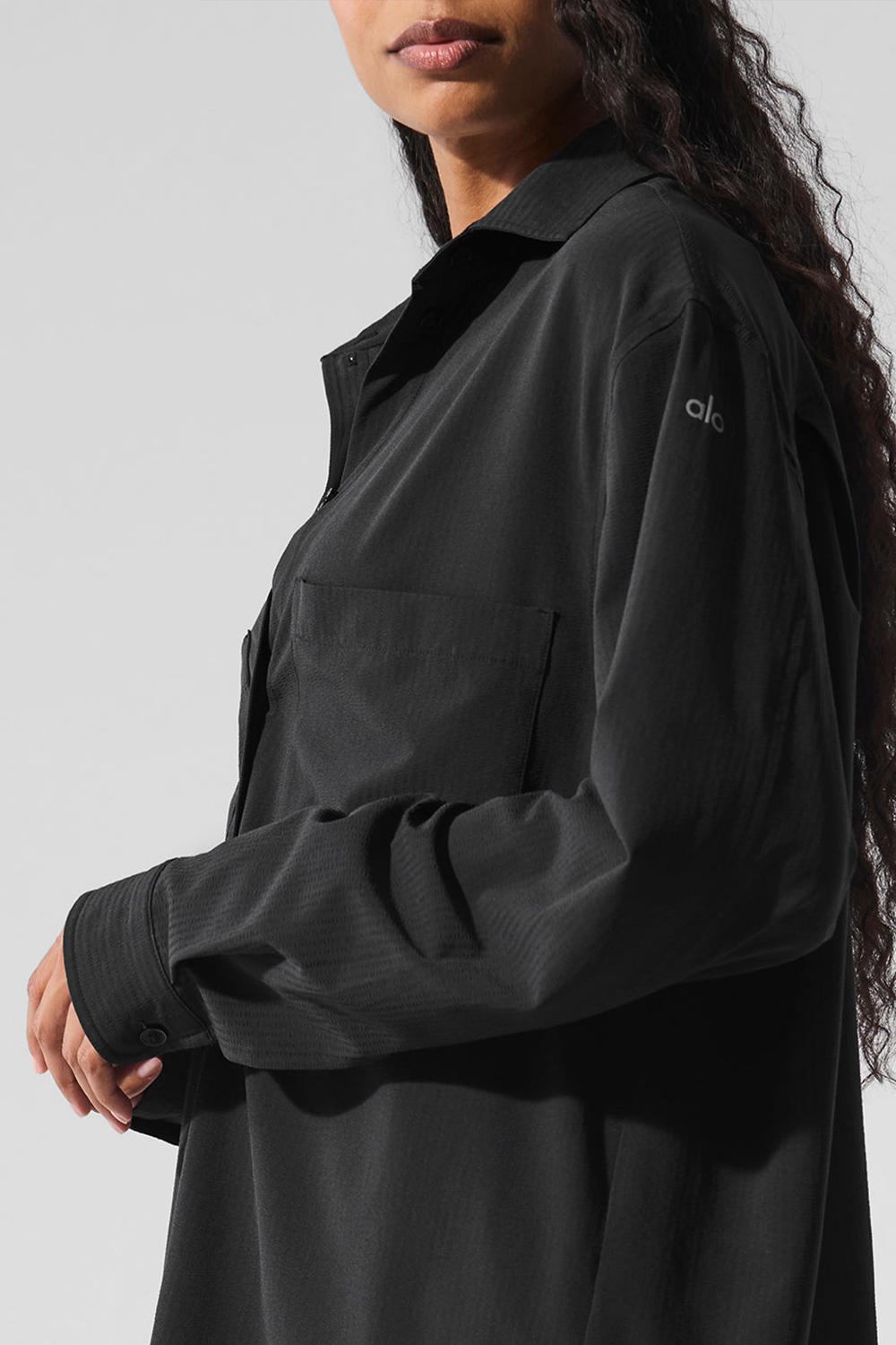 Manga Larga Alo Yoga Dreamscape Button Down Mujer Negras | España  PDCU-80129