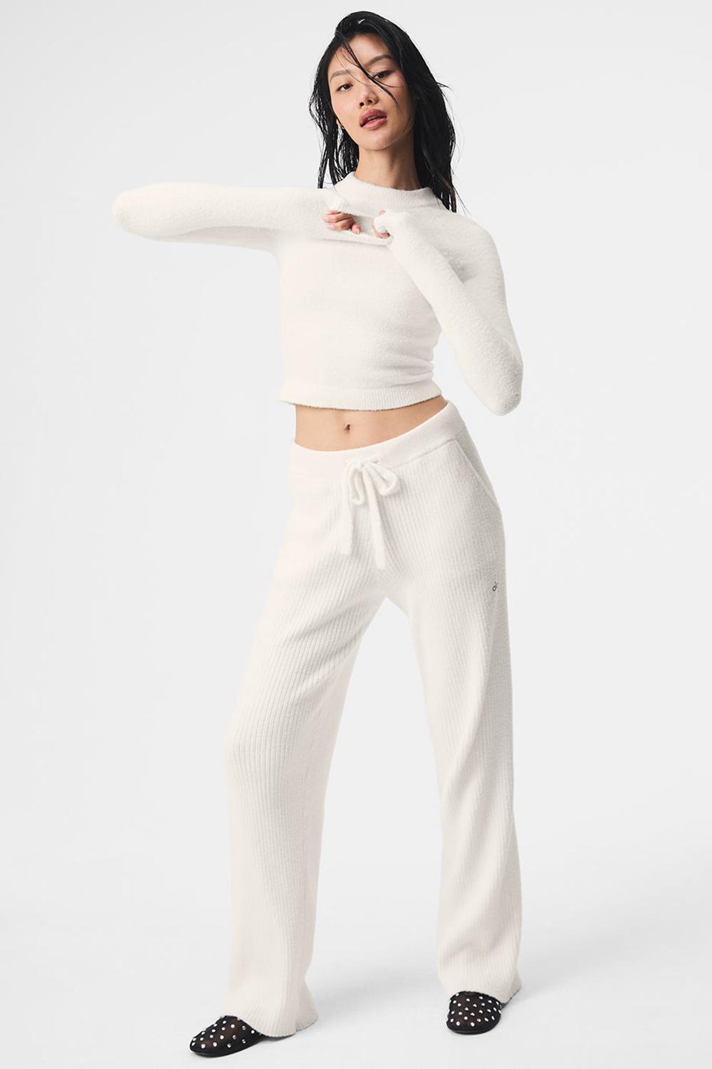 Manga Larga Alo Yoga Snuggle Up Mujer Ivory | España  YKGW-34271