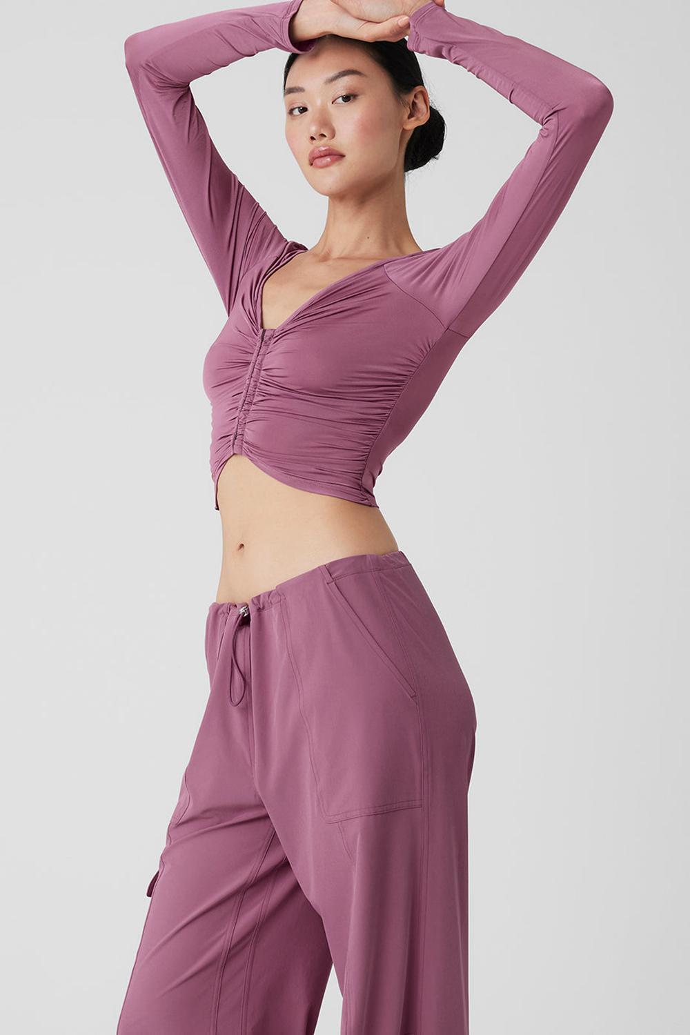 Manga Larga Alo Yoga Standout Mujer Soft Mulberry | España  MQZF-84253