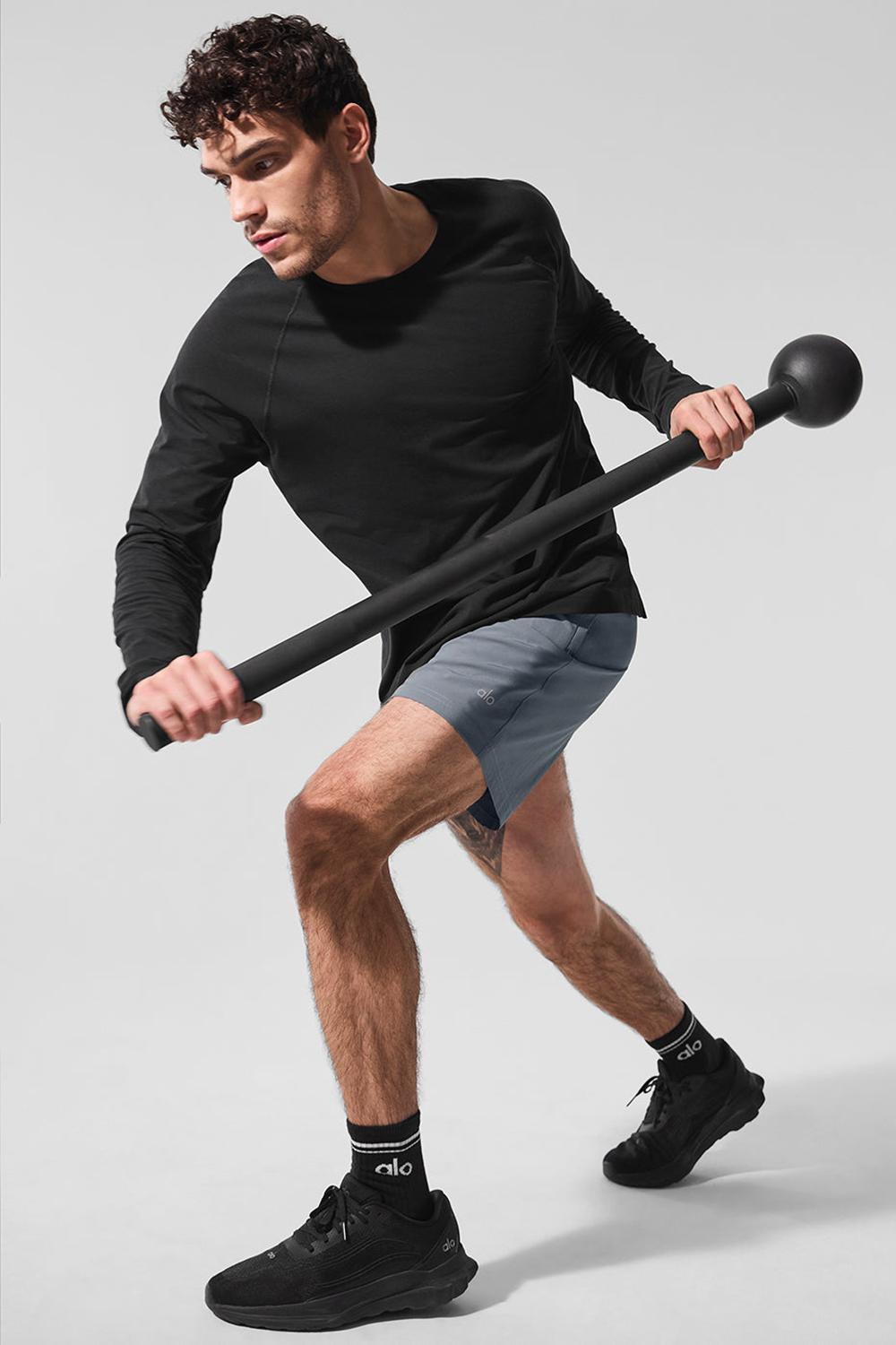 Manga Larga Alo Yoga Vapor Crewneck Hombre Negras | España  MEZU-96432