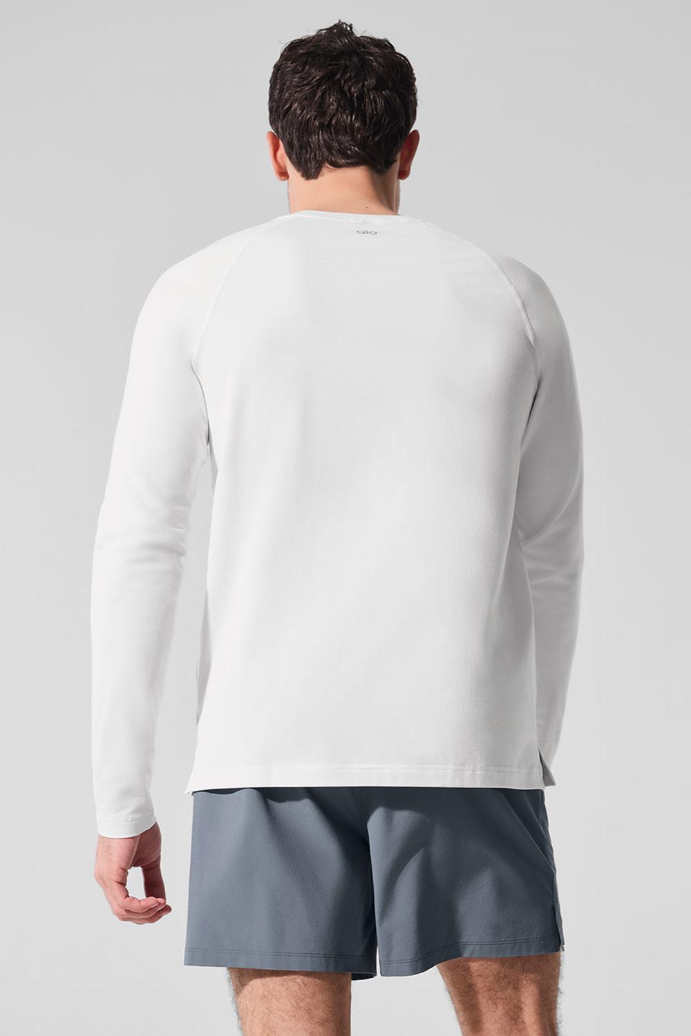Manga Larga Alo Yoga Vapor Crewneck Hombre Blancas | España  FRZE-56904