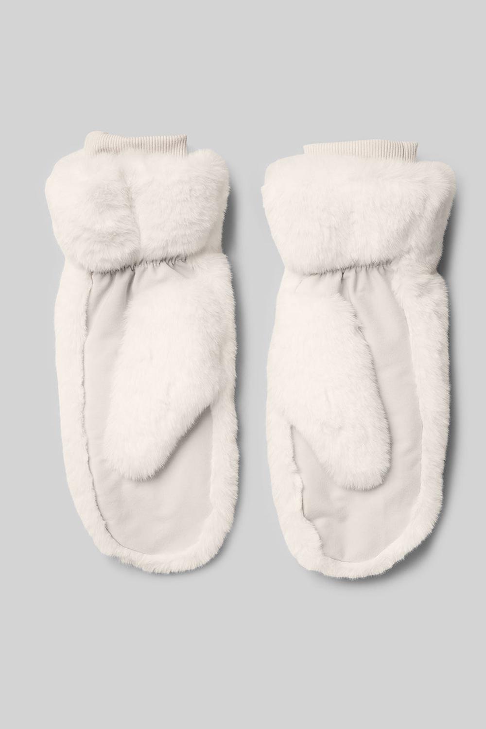 Mitones Alo Yoga Faux Fur Mujer Ivory | España  LCXJ-29546