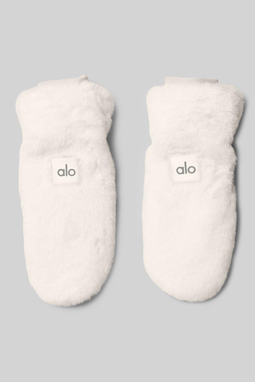 Mitones Alo Yoga Faux Fur Mujer Ivory | España  LCXJ-29546