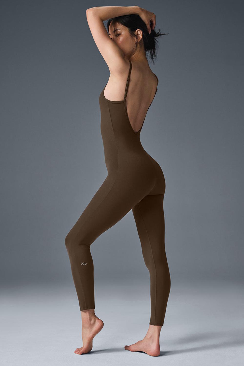Onesies Alo Yoga Airbrush One And Done Mujer Espresso | España  MHRA-98450