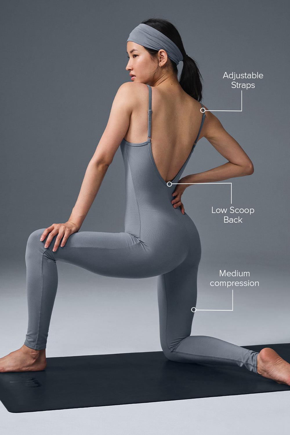 Onesies Alo Yoga Airbrush One And Done Mujer Gris | España  SAKD-37549