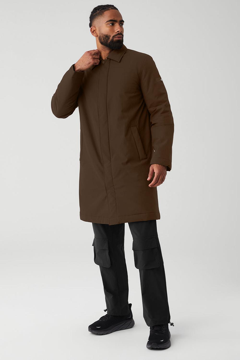 Overcoats Alo Yoga Signature Hombre Espresso | España  JDQA-38107
