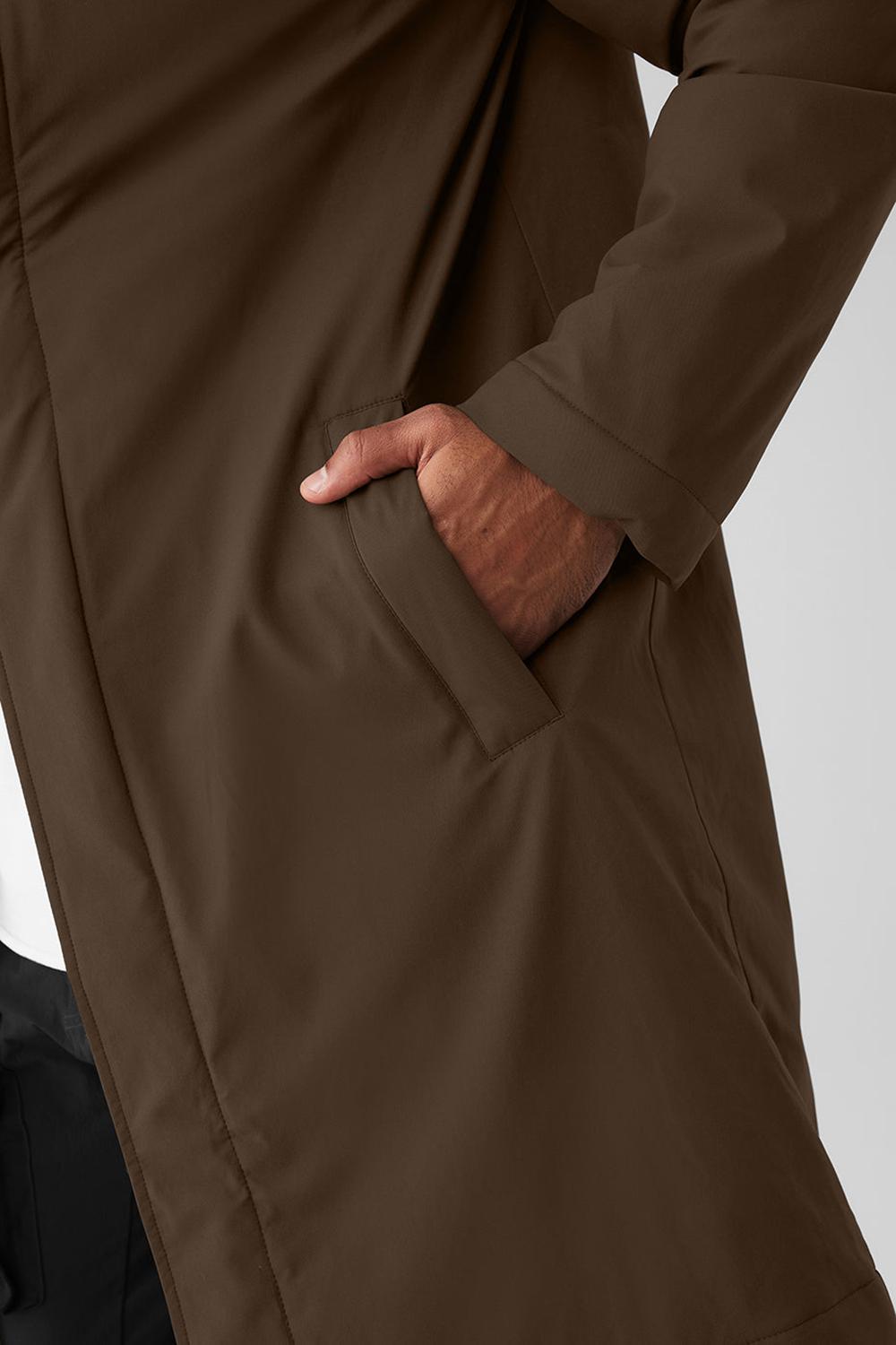 Overcoats Alo Yoga Signature Hombre Espresso | España  JDQA-38107