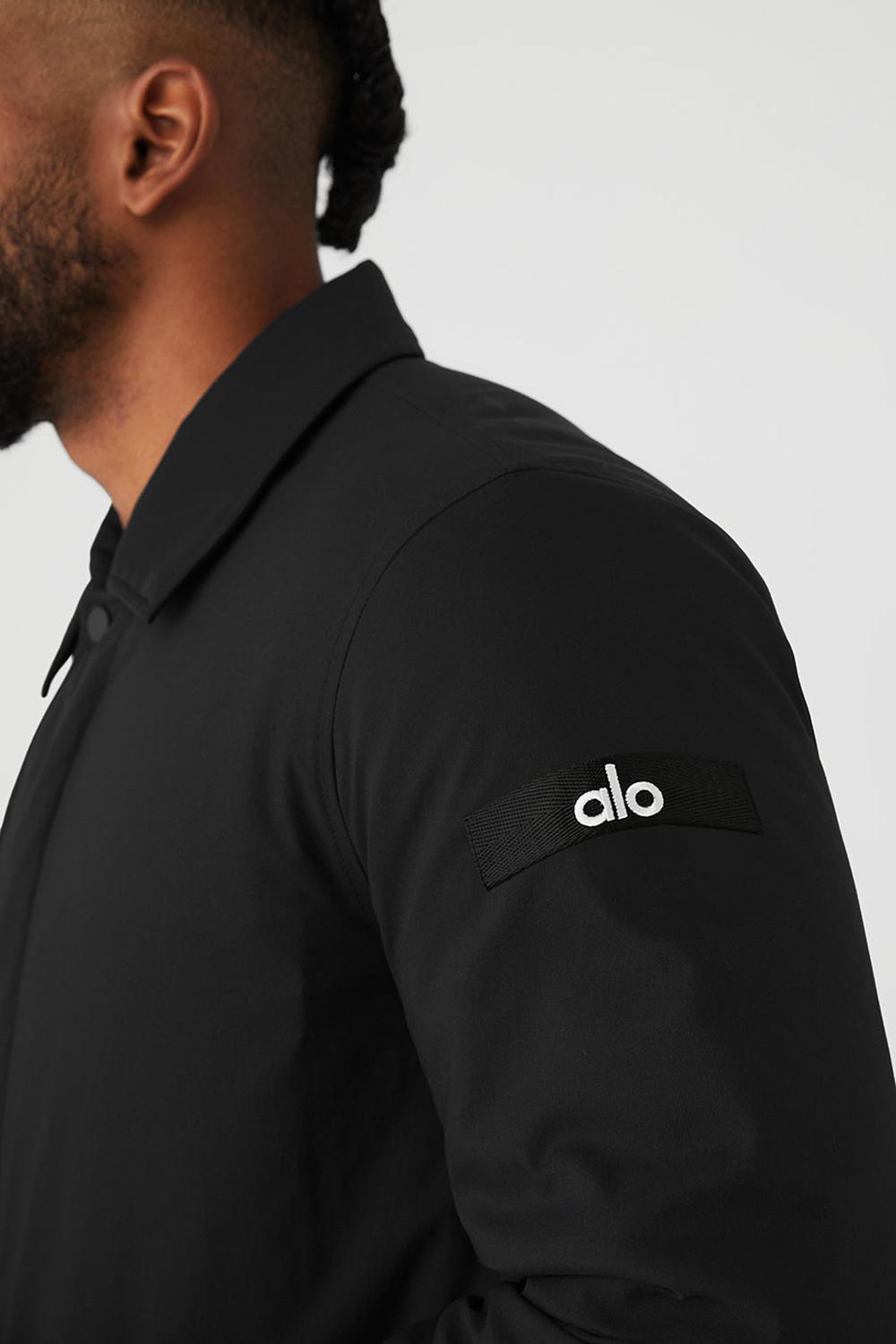 Overcoats Alo Yoga Signature Hombre Negras | España  VLHY-62475