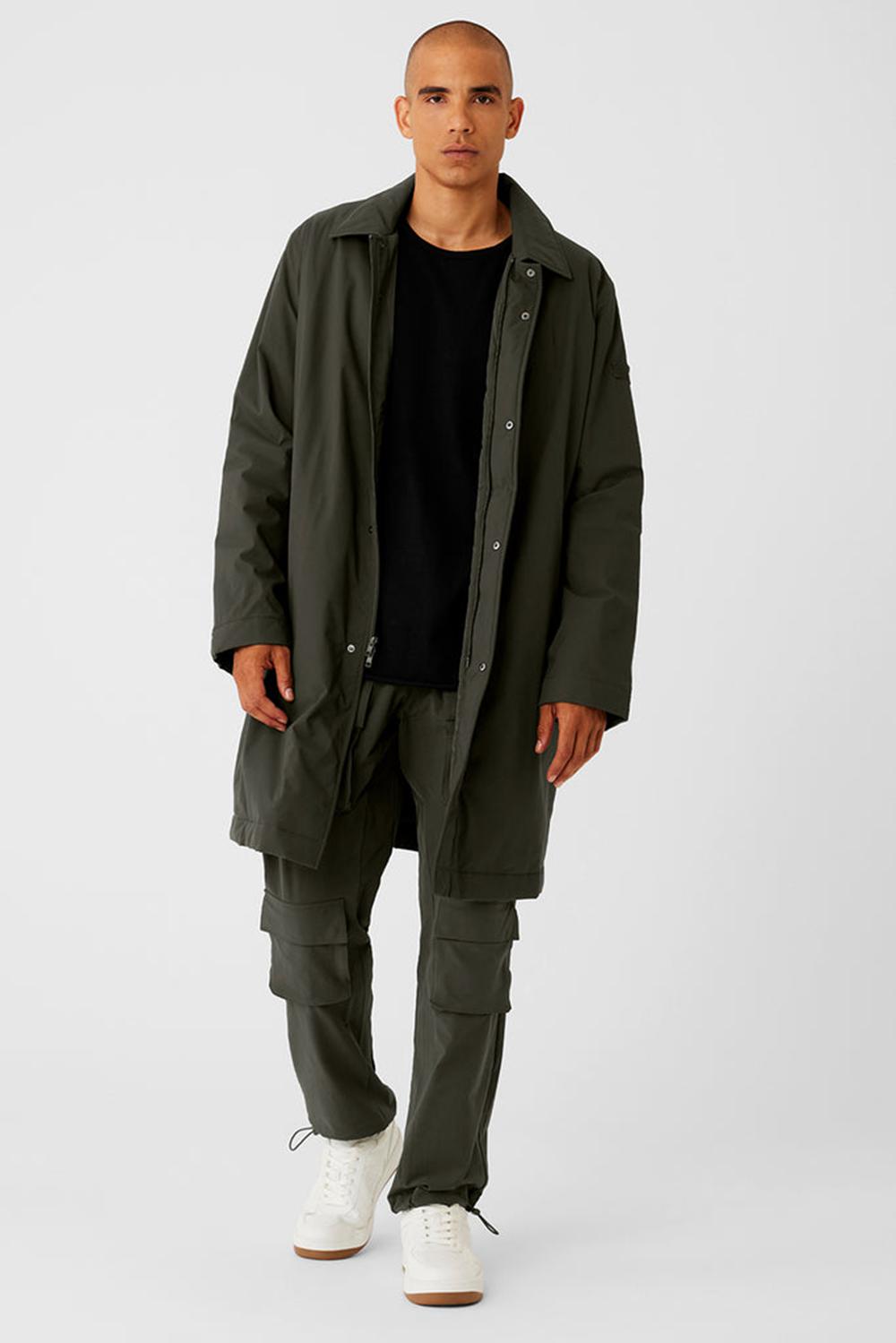 Overcoats Alo Yoga Signature Hombre Verde | España  PSCB-83714