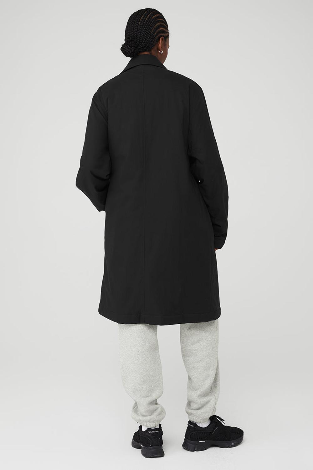 Overcoats Alo Yoga Signature Mujer Negras | España  NFJP-10328