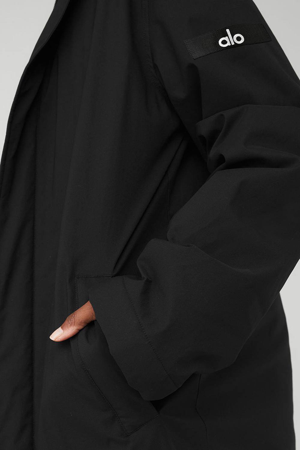 Overcoats Alo Yoga Signature Mujer Negras | España  NFJP-10328