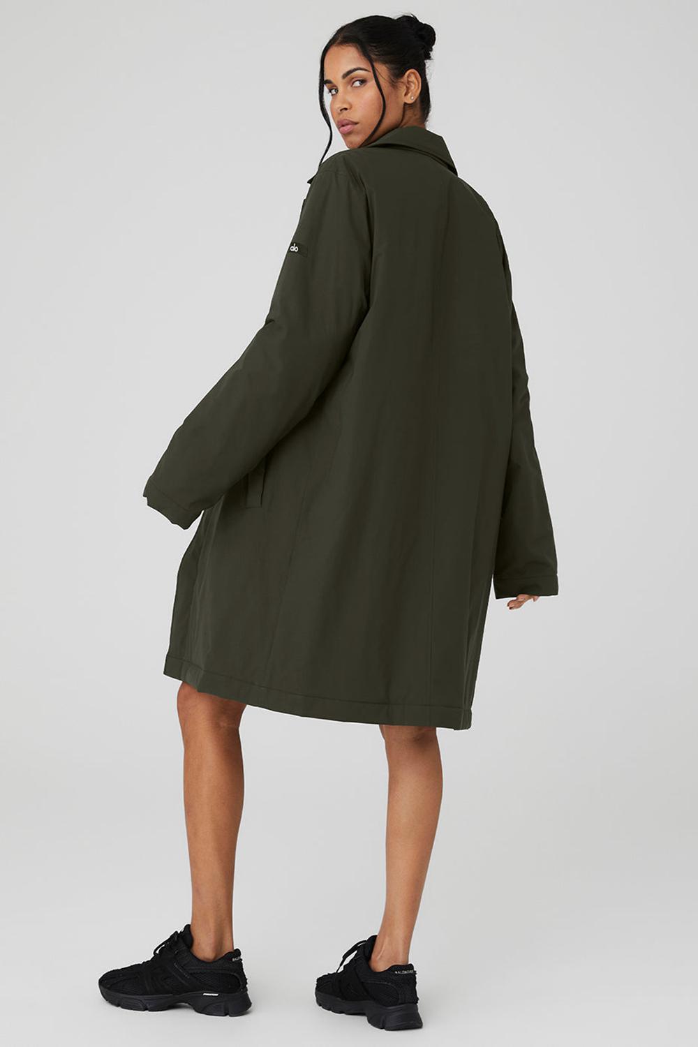 Overcoats Alo Yoga Signature Mujer Verde | España  CAYJ-67135