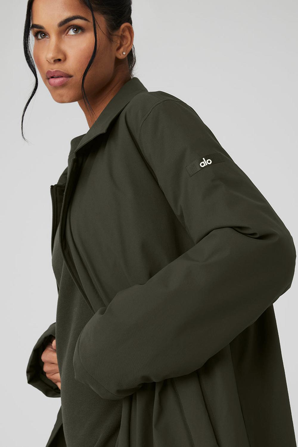 Overcoats Alo Yoga Signature Mujer Verde | España  CAYJ-67135