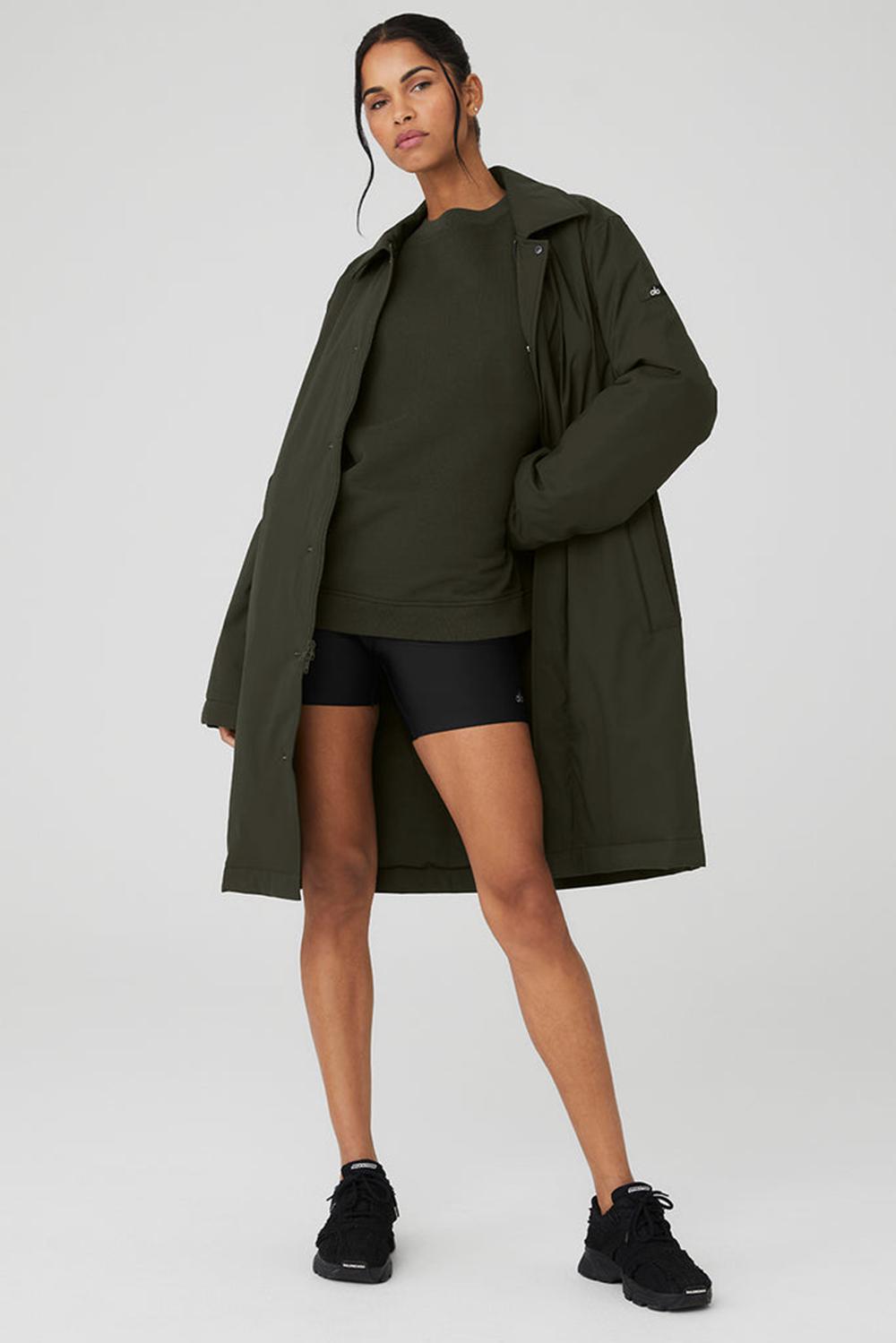 Overcoats Alo Yoga Signature Mujer Verde | España  CAYJ-67135
