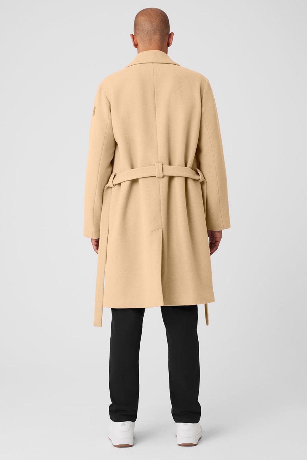 Overcoats Alo Yoga Wool Gameday Hombre Camel | España  NSJY-84259