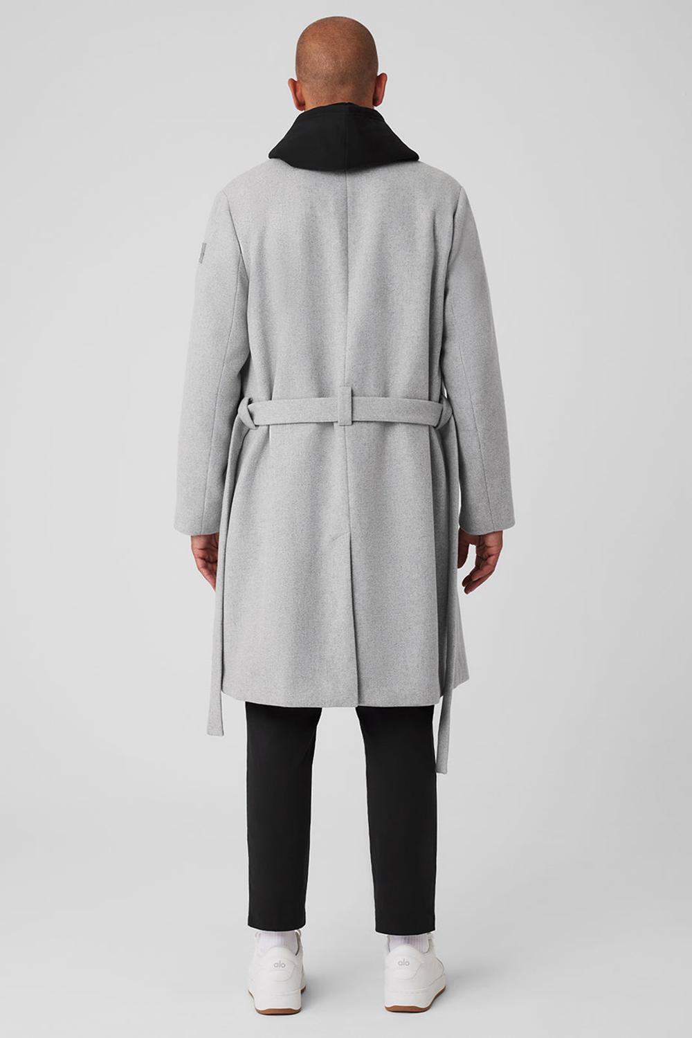 Overcoats Alo Yoga Wool Gameday Hombre Gris | España  PSJT-87923