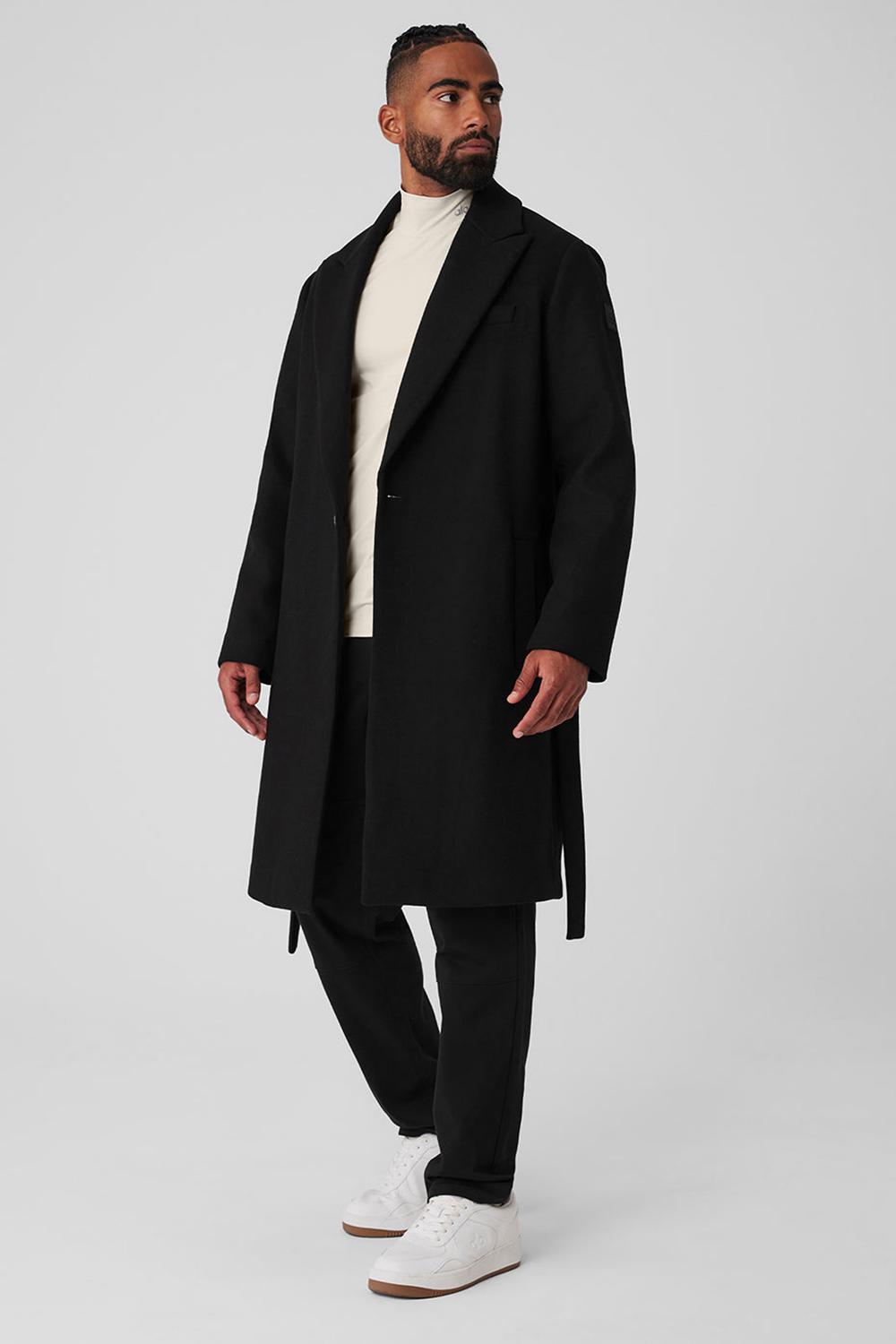 Overcoats Alo Yoga Wool Gameday Hombre Negras | España  NYWG-58167