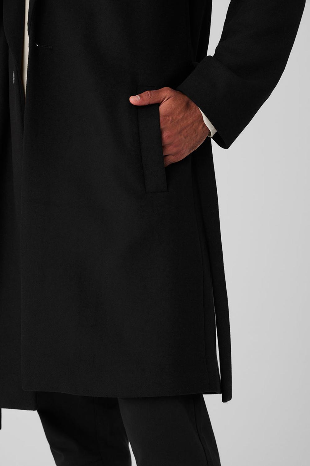 Overcoats Alo Yoga Wool Gameday Hombre Negras | España  NYWG-58167