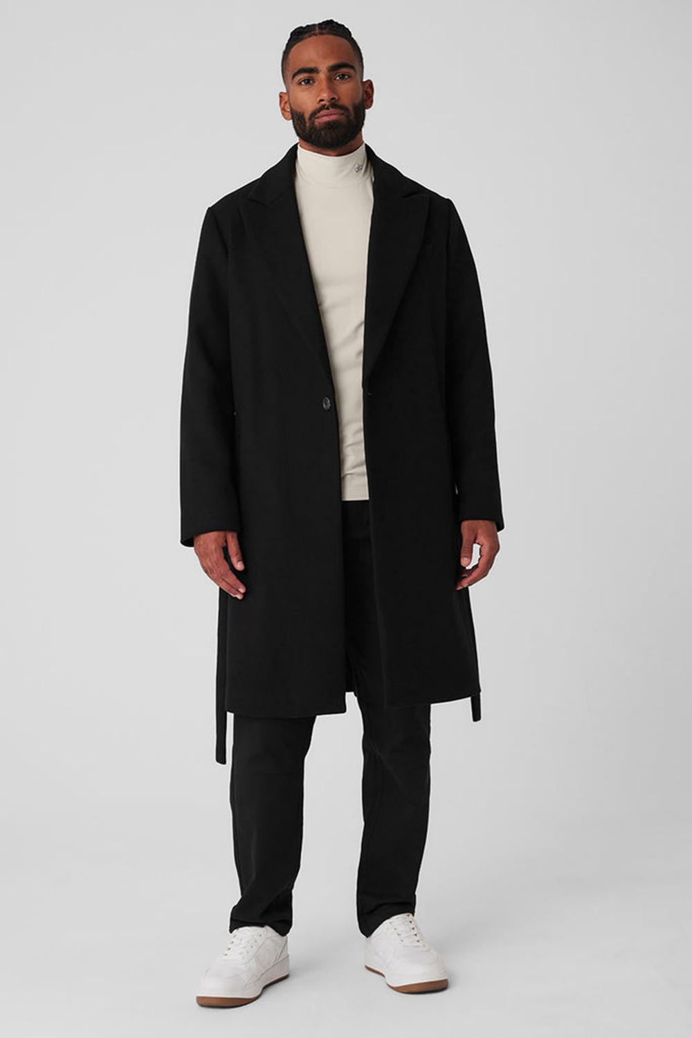 Overcoats Alo Yoga Wool Gameday Hombre Negras | España  NYWG-58167