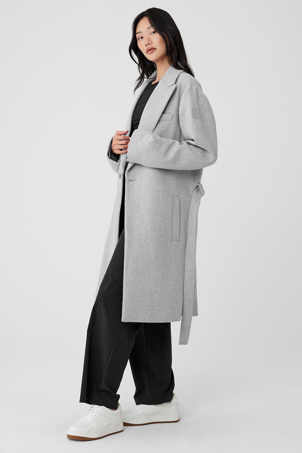 Overcoats Alo Yoga Wool Gameday Mujer Gris | España  SAJV-17960