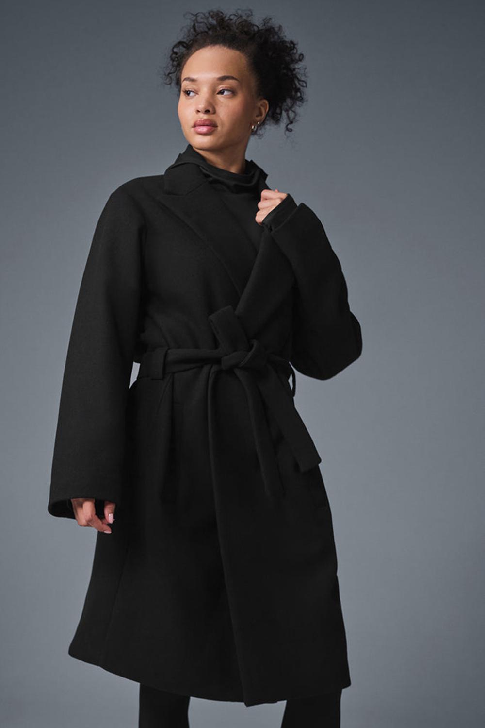 Overcoats Alo Yoga Wool Gameday Mujer Negras | España  ZRDC-21708