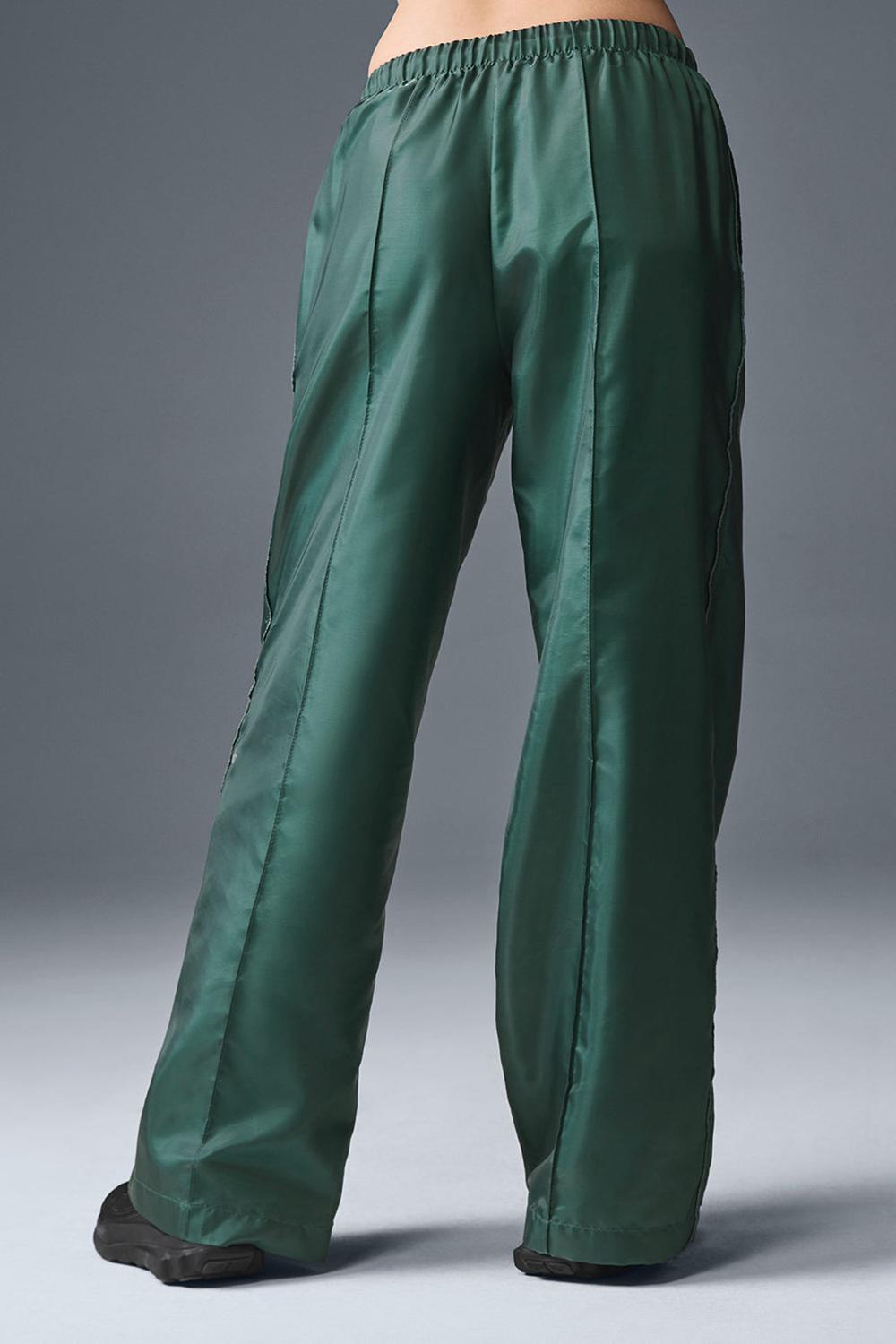 Pantalon Alo Yoga Afterglow Wide Leg Track Mujer Winter Ivy | España  WHPG-57186