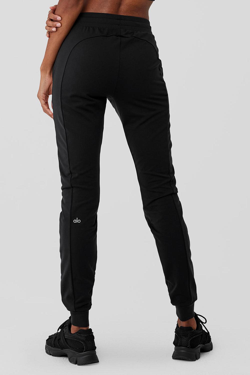 Pantalon Alo Yoga Airbrush Winter Warm High-Waist Moto Mujer Negras | España  AVBZ-51647