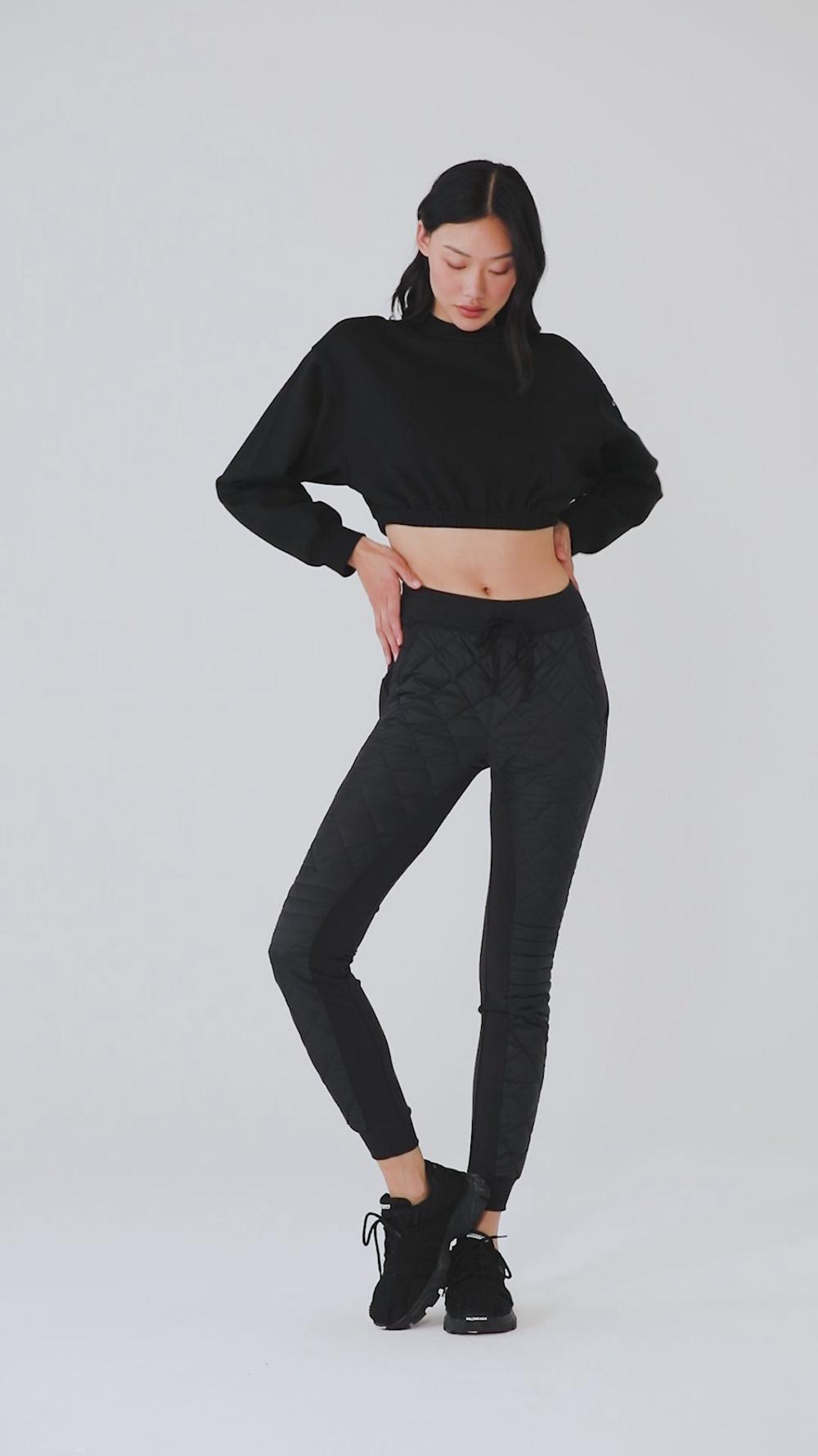 Pantalon Alo Yoga Airbrush Winter Warm High-Waist Moto Mujer Negras | España  AVBZ-51647