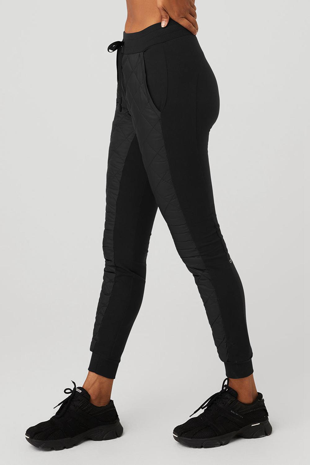Pantalon Alo Yoga Airbrush Winter Warm High-Waist Moto Mujer Negras | España  YWIM-39062