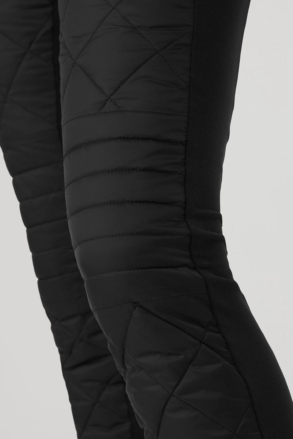 Pantalon Alo Yoga Airbrush Winter Warm High-Waist Moto Mujer Negras | España  YWIM-39062