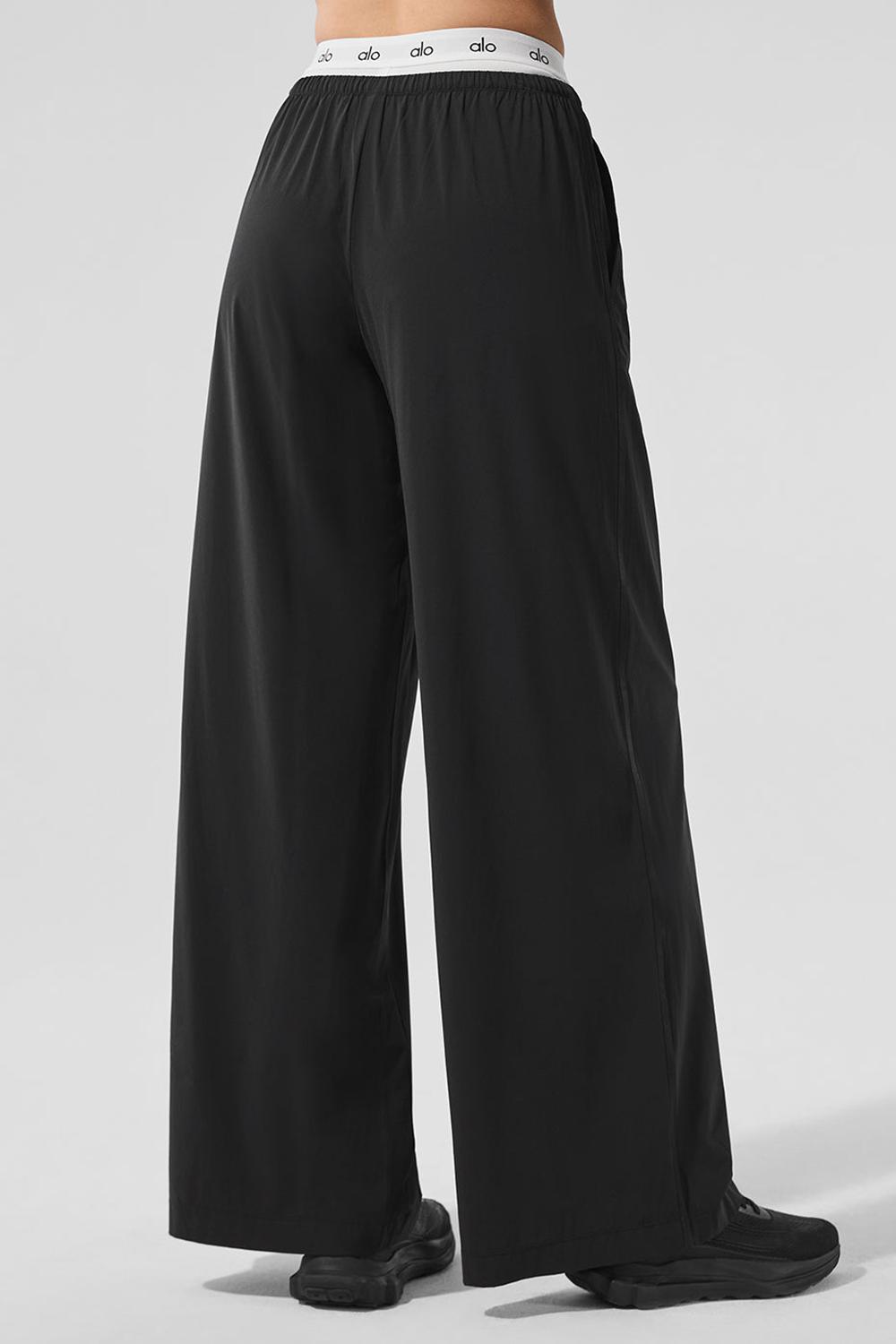 Pantalon Alo Yoga Breezy Wide Leg Mujer Negras | España  DLKP-19258