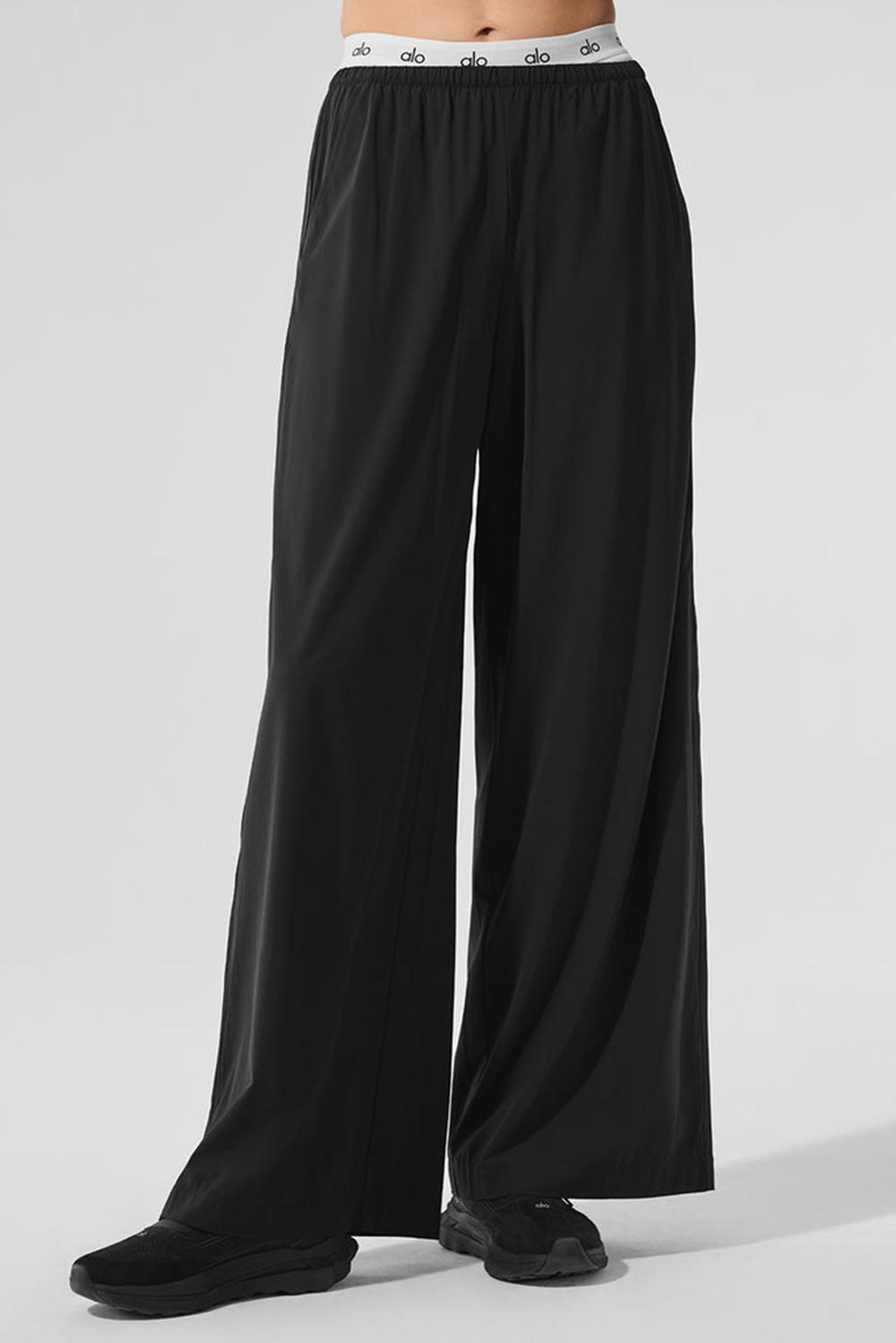 Pantalon Alo Yoga Breezy Wide Leg Mujer Negras | España  DLKP-19258
