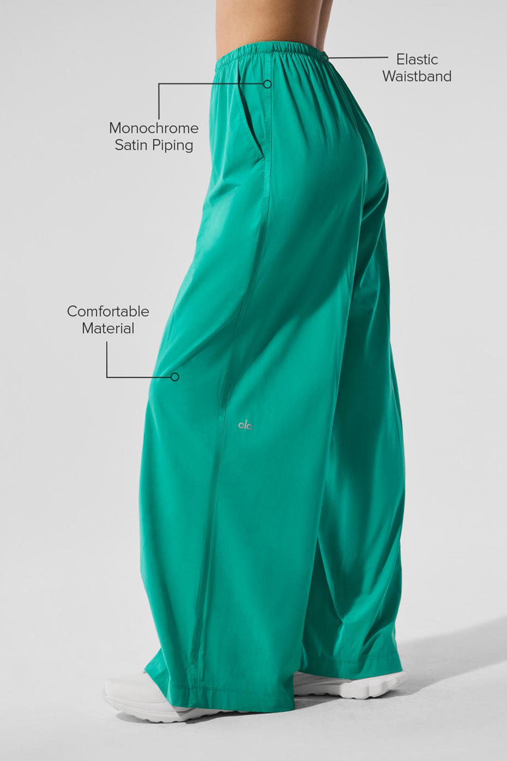 Pantalon Alo Yoga Breezy Wide Leg Mujer Verde | España  BLNA-26098