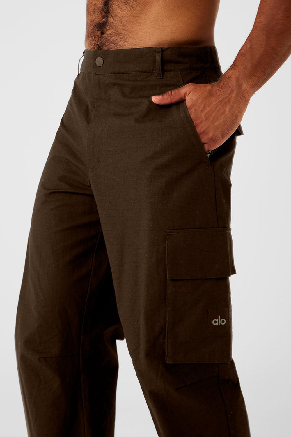 Pantalon Alo Yoga Cargo Ripstop Hombre Espresso | España  QBXE-05843