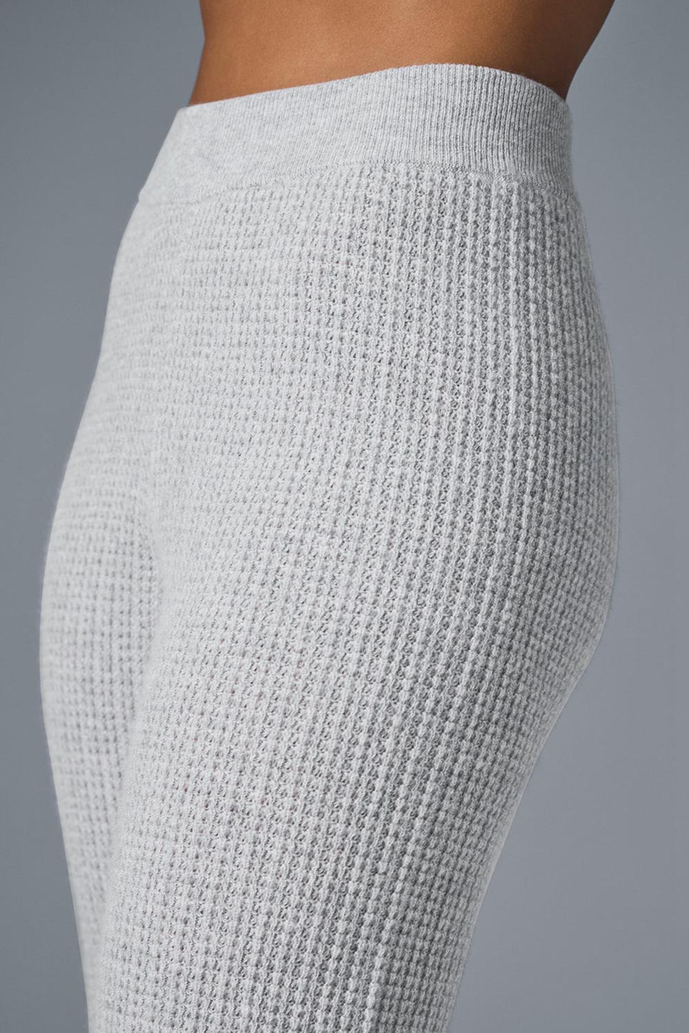 Pantalon Alo Yoga Cashmere High-Waist Plush Waffle Mujer Gris | España  JSCA-60125