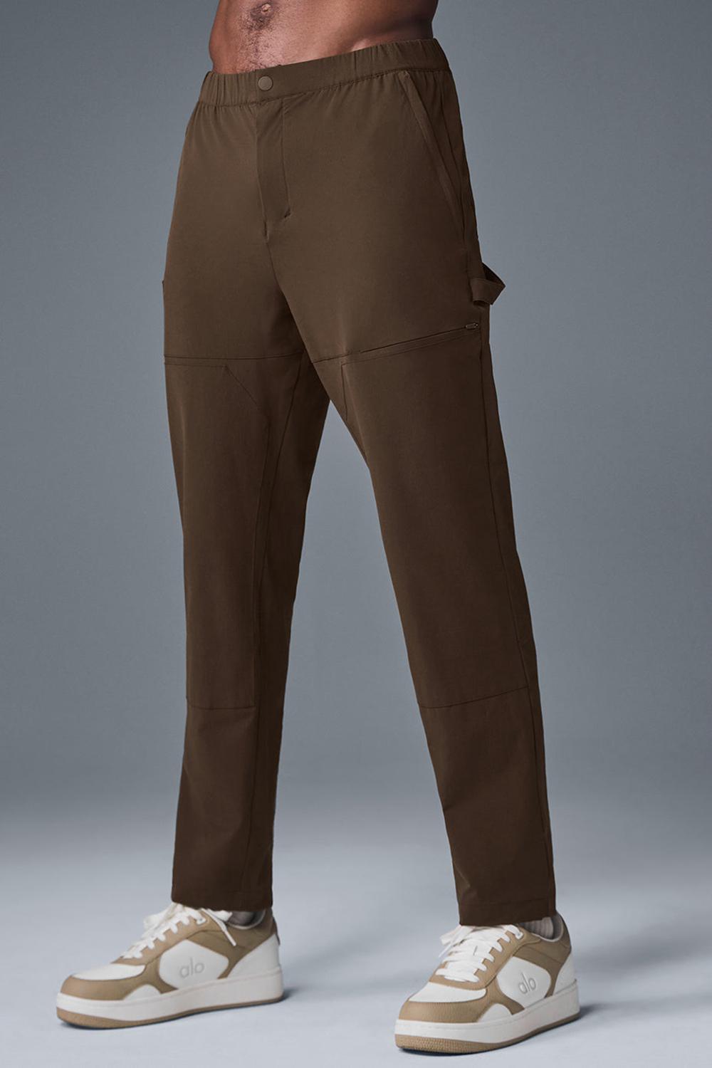 Pantalon Alo Yoga Co-Op Carpenter Track Hombre Espresso | España  KEZF-27390