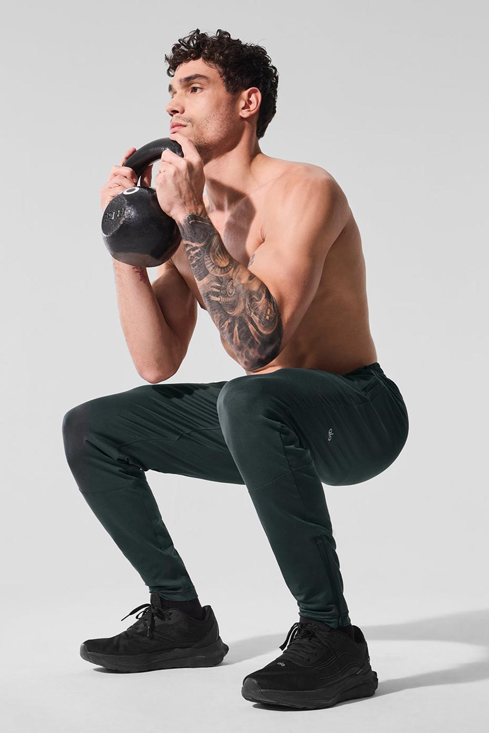 Pantalon Alo Yoga Conquer React Performance Hombre Verde | España  QCDW-85279